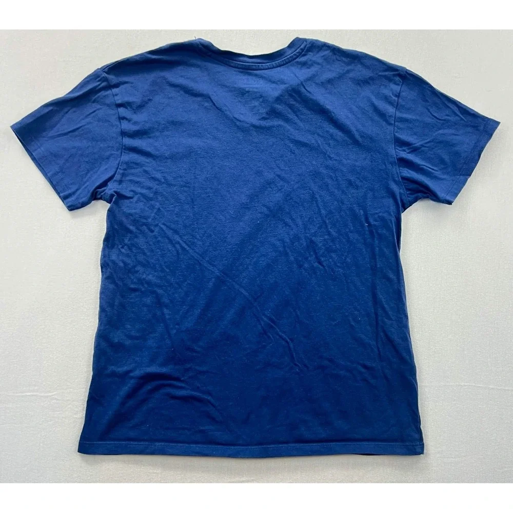 Polo Ralph Lauren Classic Fit Boys Blue V-Neck Logo Tee Cotton T-Shirt Size  L